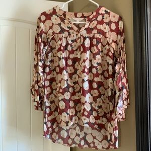 LC Lauren Conrad Floral Blouse Size Small
